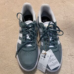 Limited Edition New with Tags Adidas Teal and White Suede Classic Cloud Sneakers